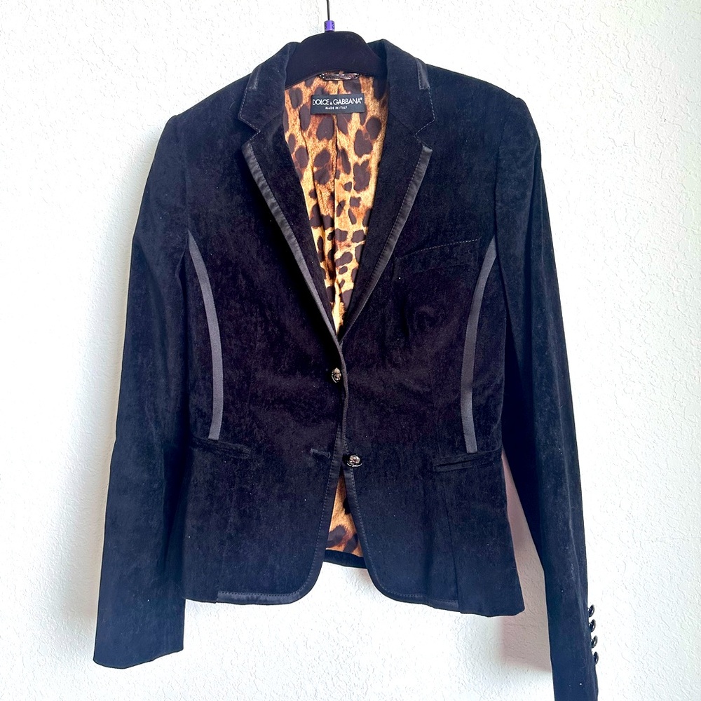 Dolce & Gabbana suede blazer Made in Italy European 42